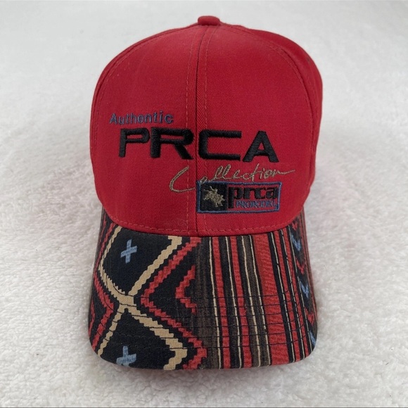 Vintage Authentic Collection PRCA Pro Rodeo Hat Cap Aztec USA Cowboy Bull Riding - Picture 2 of 8